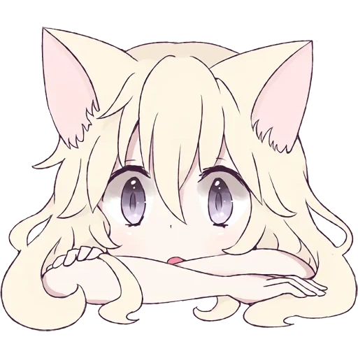 sem chan, garota de gato, anime de gato, mari koneko, garota de gato branco