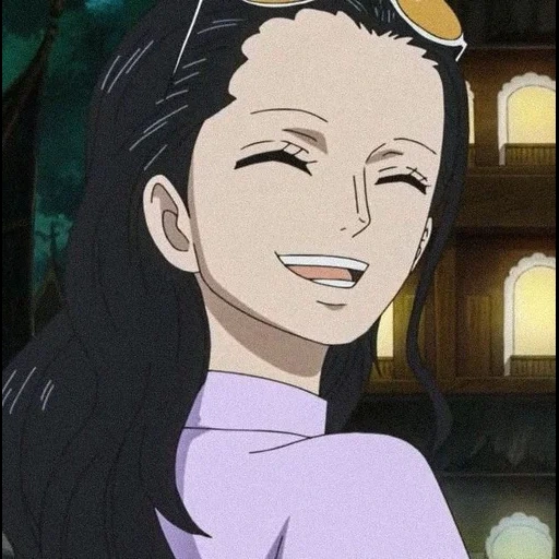 van pease, nico robin, robin nico, van pease animation, nico robin smiled