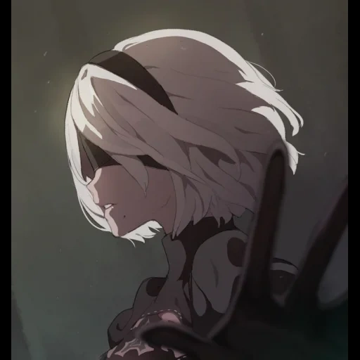 2 b, yorha no 2, arte de animação, nier automata, 2 b nier automata