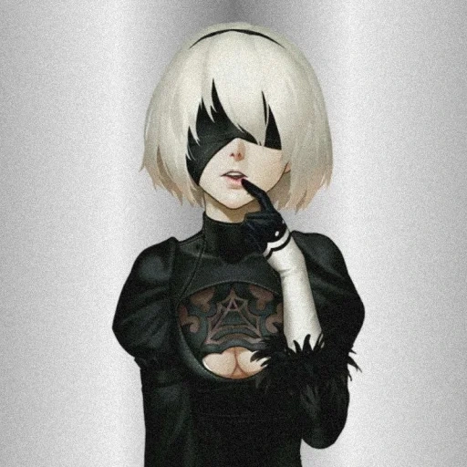 yorha nr 2, nier automata, 2 b nier automata, game nier automata, nier automata art