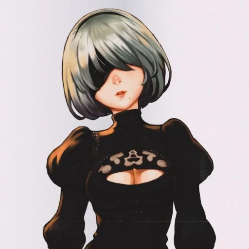 bild, nier automata, 2b nier schwarz, 2 b nier automata