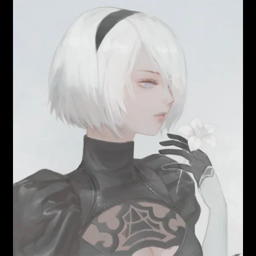 animation, yorha 2p, yorha 2 p, yorha no 2, nier automata