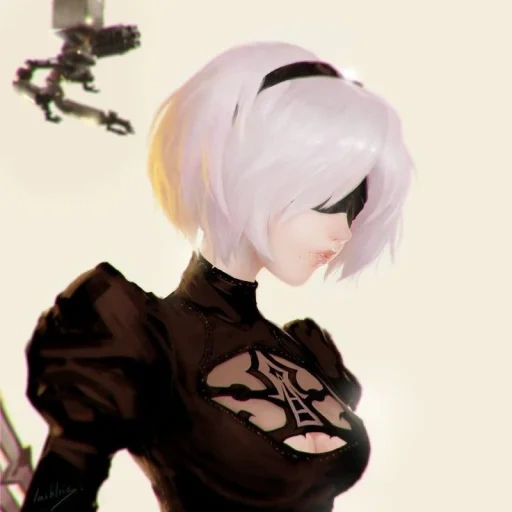 2 b, 2b nier, yorha 2p, neal automata game, neil automaton art