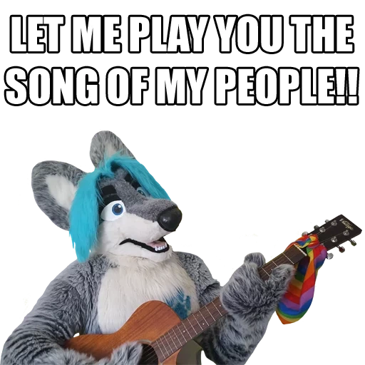 fox guitar, raccoon guitar, judy guitar, furry kurt cobain, soft toy of the guitar
