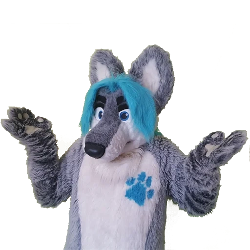 wolf costume, maskot costume wolf, the growth doll wolf, rosty wolf costume, rosty doll wolf wait a minute