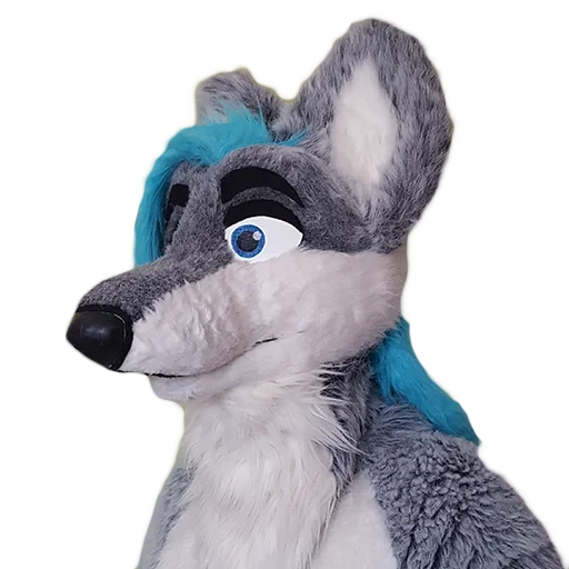 grey wolf, wolf costume, toy wolf, husky suit, furset wolf space