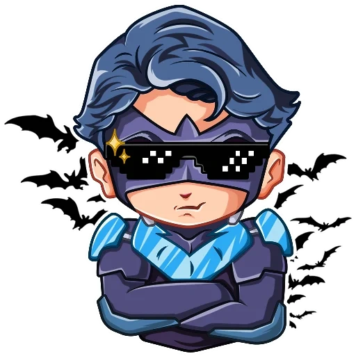 chibi, nightwing, nightwing