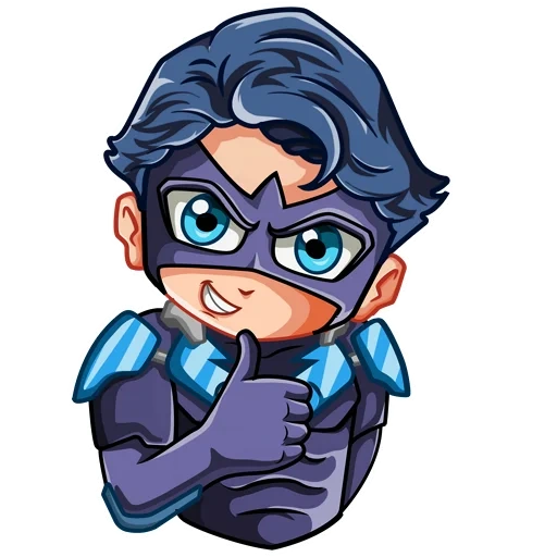 chibi, nightwing, nightwing