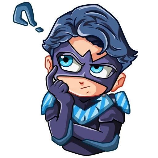 chibi, anime, nightwing, nightwing