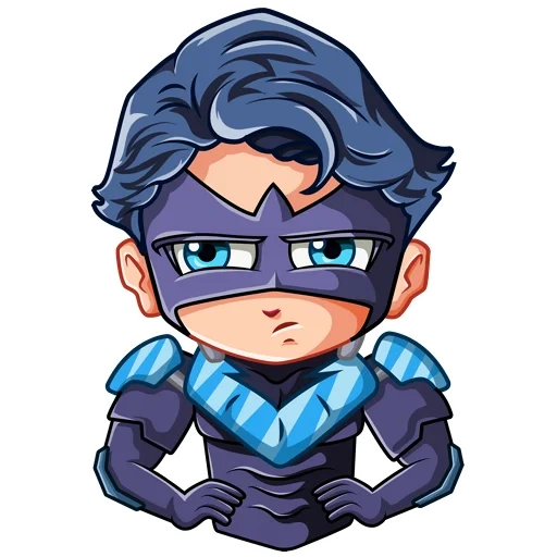 chibi, anime, nightwing, nightwing