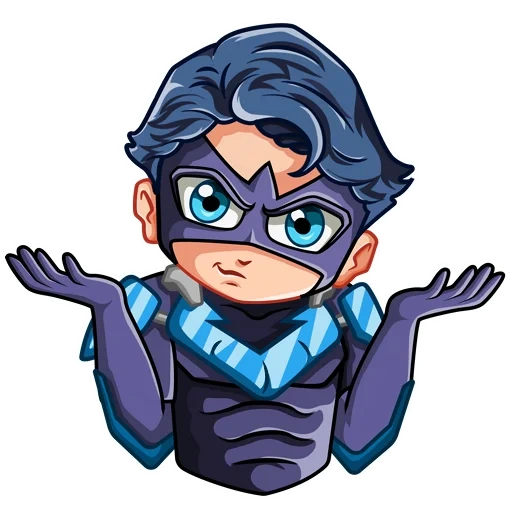 chibi, anime, nightwing, nightwing