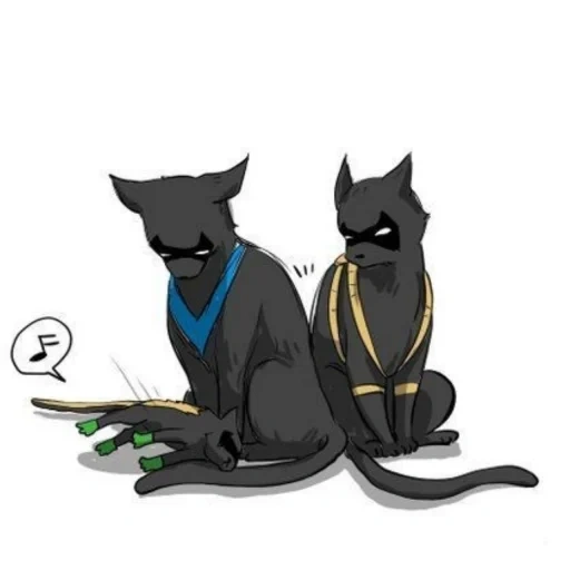 бэт коты, бэт котик, кот бэтмен, бэтмен кошка, bat family cat