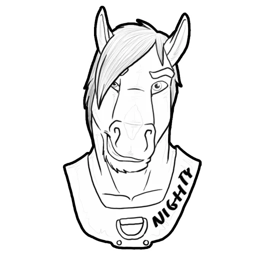 figura, caballo de caballo, mabo jack boceto, patrón de cabeza de caballo, dibujo de caballo