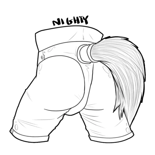 pony, pony reference ych, rear-looking pony mlp, pony ass reference