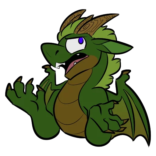 il drago, mini drago, koda dragon, cartoon dragon, cartoon green dragon