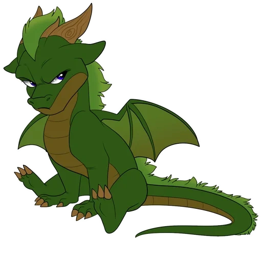 dragón, mini dragón, dragón, dragón verde, pequeña trompeta