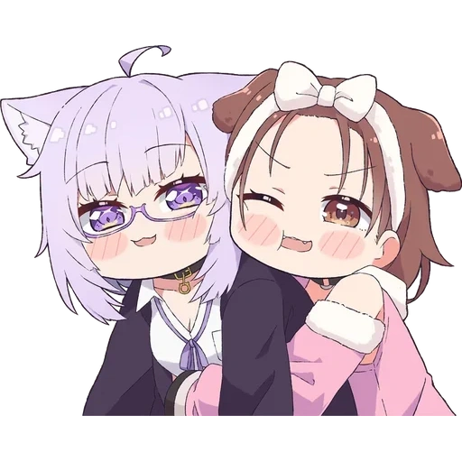 arte de animación, imagen de animación, personajes de animación, nekomata okayu holve