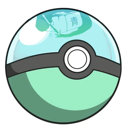 pokebol, pokemon, pokebull, pokebol verde, dibujo de pokebol