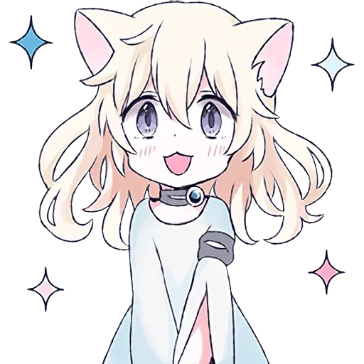 catgirl, animación louise, mari koneko, animación amino, chica de gato blanco