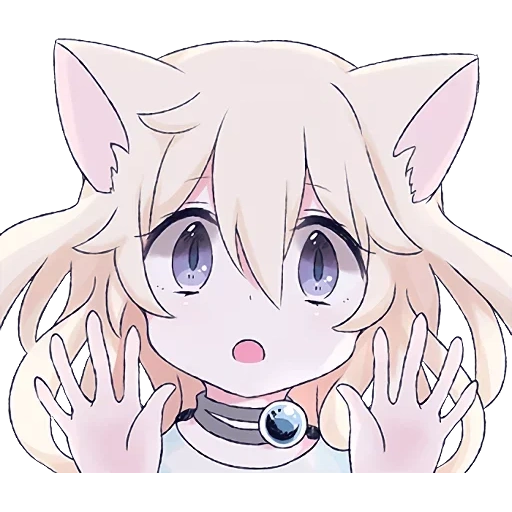 тянки, catgirl, cat girl, white cat osu, white cat girl