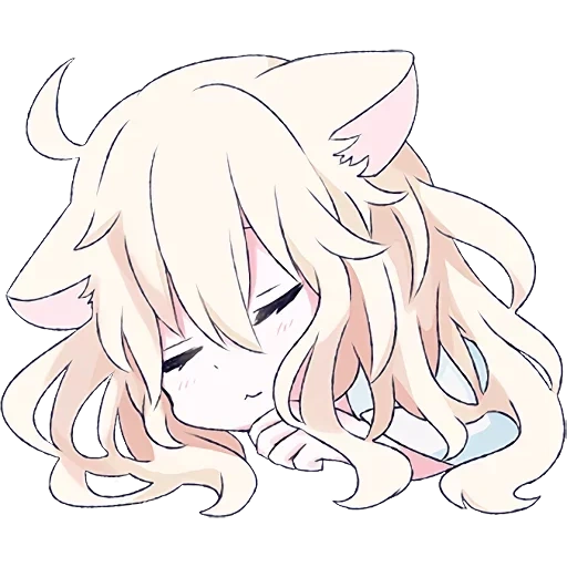 fille chat, mari koneko, fille chat blanche, personnages d'anime, anime de fille de chat blanc