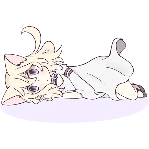 garota gato, mari koneko, imagem de anime, papel de animação, padrão de anime bonito