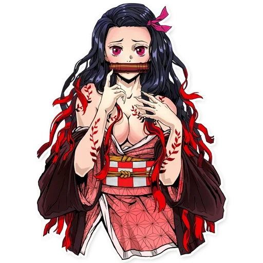 nezuko, pakaian adalah nezuko, karakter anime, nikifilini nezuko, niki filini nezuko