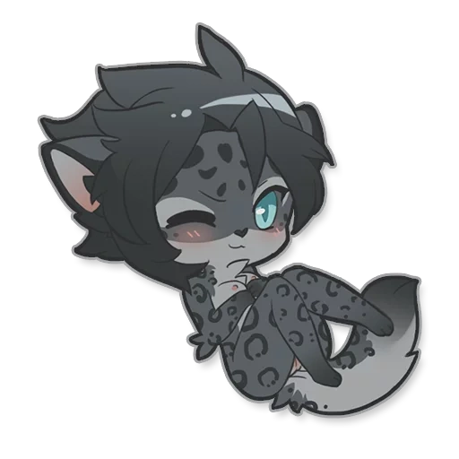 anime, cat, the wolf cubs of anime, animal cats, anime chibi demon