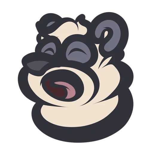 cão, haba dog logo, sobre o oleg, pasta de panda, cartoon panda