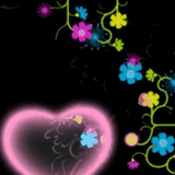 скриншот, черный фон, темы телефона, сердце неоновое, neon's heart игра