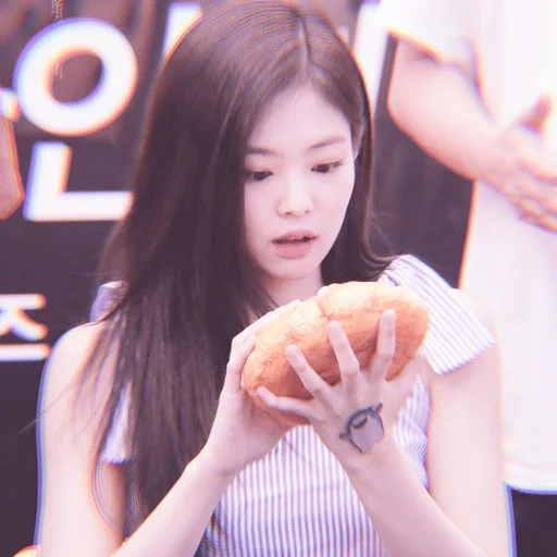 asia, jennie, hitam pink, jennie blackpink, jenny blackpink dengan makanan