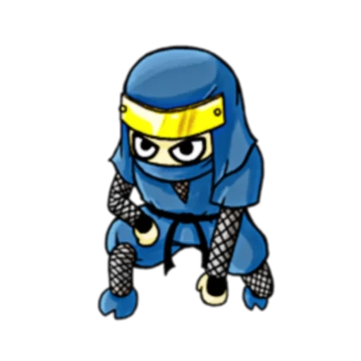 ninja, ninja, ninja biru, maskot ninja, pahlawan ninja