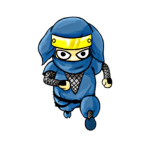 ninja, ninja biru, ninja iphone, maskot ninja, pahlawan ninja