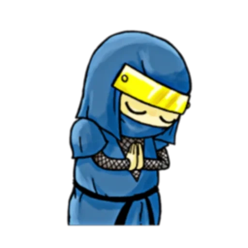 anime, ninja, carattere, ninja blu, personaggi ninja 2d