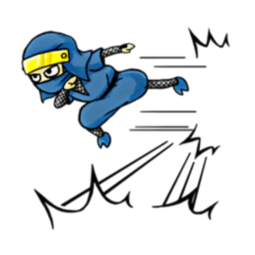 ninja, ninja, saut ninja, ninja commence, maskot ninja
