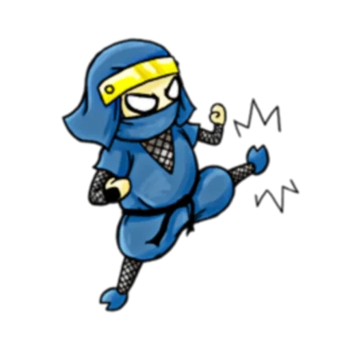 ninja, ninja, ninja azul, ninja maskot, ninja clipart