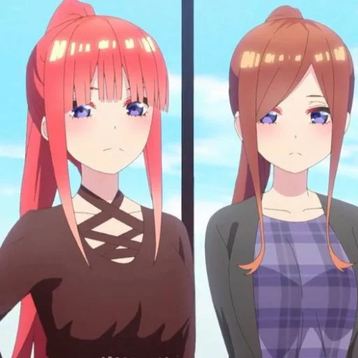 anime girl, character 2 d, toubun no hanayome, go toubun no hanayome, personaggio di anime girl