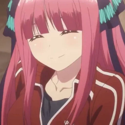 nino nakano, menina anime, papel de animação, nino quintuplets, gotoubun no hanayome