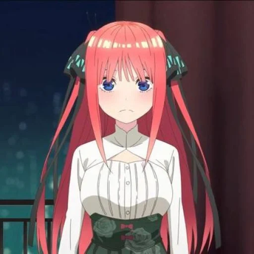 menina anime, menina anime, cinco beijos de noiva, gotoubun no hanayome, caráter de anime menina