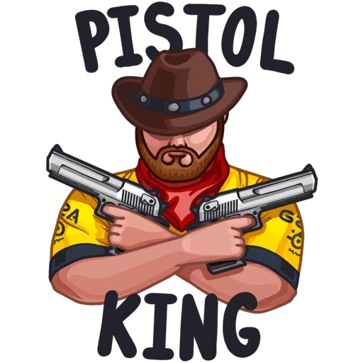 i compressori, la schermata, sticker sceriffo, pistola da cowboy