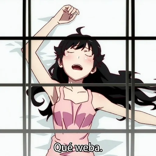 monogatari, karen araraji, captura de pantalla de nisemonogatari, historia falsa de nisemonogatari