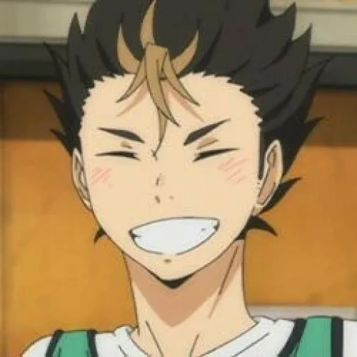 haikyuu, nishino hiroshi, nishino facies, volleyball animation, nishino smiles