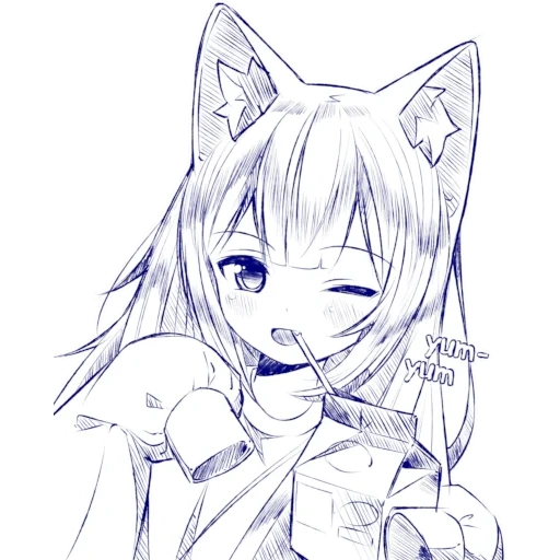 anime de las artes, arte de gato de anime, dibujos de anime, dibujo de anime, anime para chicas para colorear