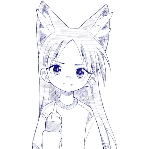 anime, amino anime, anime arta srisovka, anime with a pencil of the fox, sryzovs with a pencil of anime