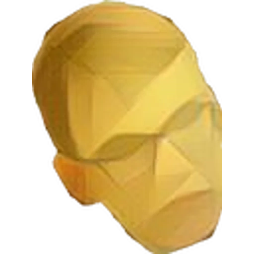 3d papapraft, figuras poligonais, copo de papel volumétrico, a figura poligonal é cabeça, modelo poligonal baixo da cabeça