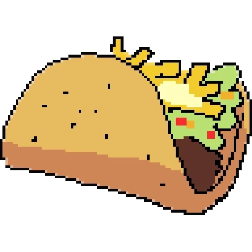 makanan, food food, pola taco, kartun tacos, makan taco dengan motif yang lucu
