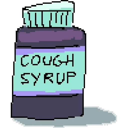 die dose, cough syrup, flaschenbecher, cough syrup muster, leichte skizzenbecherflasche