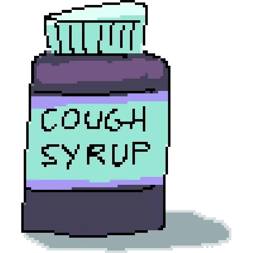 citerne, cough syrup, gobelet pour bouteille, motif de cough syrup, gobelet à croquis léger