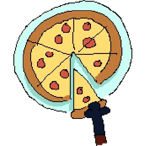 pizza, pizza, peinture de pizza, pizza au crayon, croquis de pizza