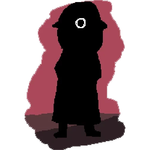 profilo, le tenebre, limbosans-limbosans, silhouette di un monaco, silhouette del personaggio di genshen